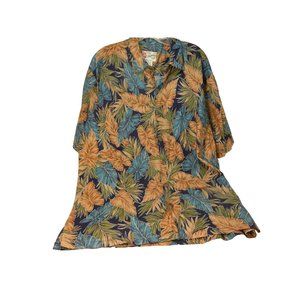 Hilo Hattie Hawaiian original 1 pocket button up casual shirt Lg, preowned